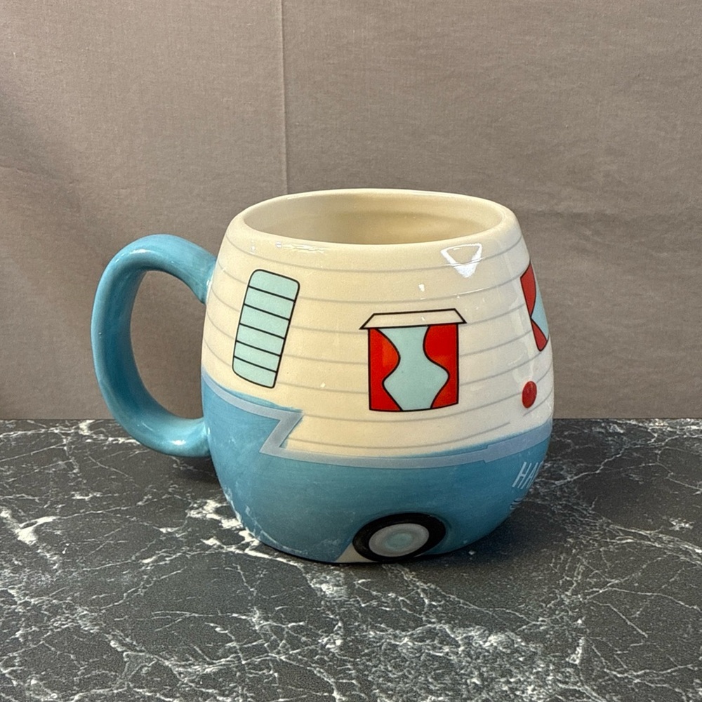 Bass Pro Shops Blue and Cream Camper Mug